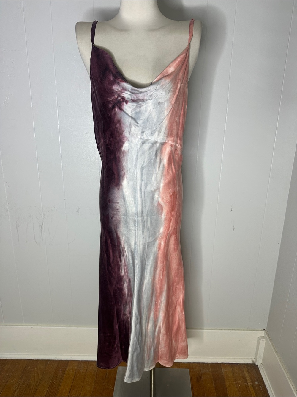 CHASER Silk Bias Cut Vintage Tye Dye Dress NWT Medium